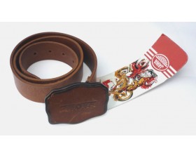 PÁSEK KOŽENÝ - HNĚDÝ - JAWA YEZDI - ORIG. PŘÍSLUŠENSTVÍ